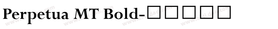 Perpetua MT Bold字体转换